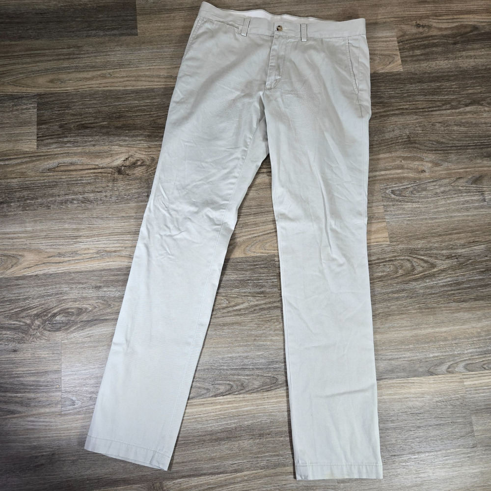 Polo Ralph Lauren Chino Pants Mens 34x34 Khaki Slim Fit Stretch Cotton Preppy